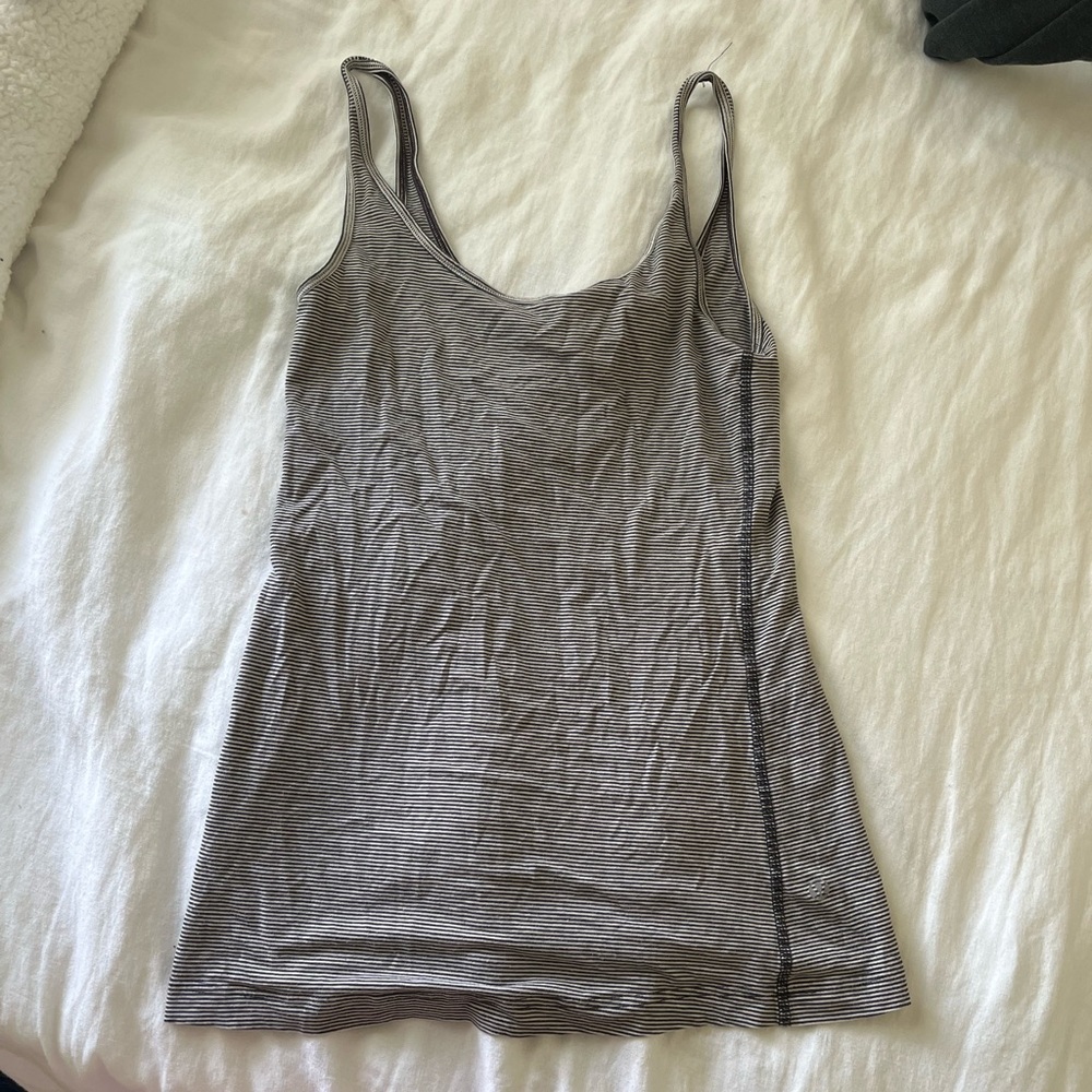 LULULEMON STRIPED TANK SCOOP NECK